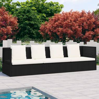 Sun lounger rattan effect hot sale